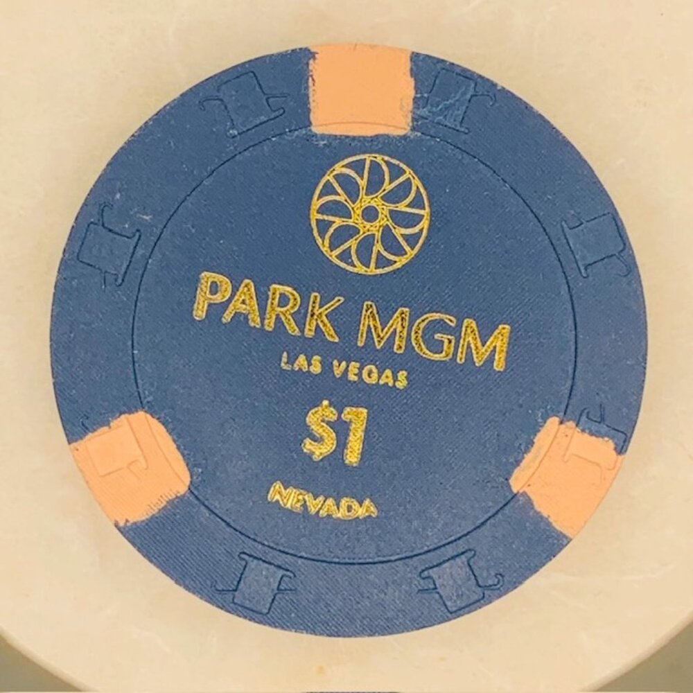 The Park MGM Casino Chip Las Vegas $1 Lucky Gift Charm Coin Card Protector